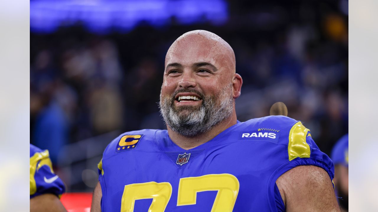 Los Angeles Rams defensive end Aaron Donald (99) during an NFL football  game against the Arizona Cardinals, Sunday, Oct. 3, 2021, in Inglewood,  Calif. The Arizona Cardinals defeated the Los Angeles Rams