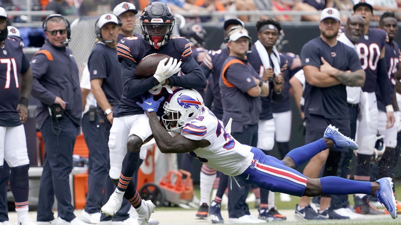 Buffalo Bills quarterback AJ McCarron (10) scrambles against the Chicago  Bears during the second half of an NFL preseason football game in Chicago,  Thursday, Aug. 30, 2018. The Bills defeated the …