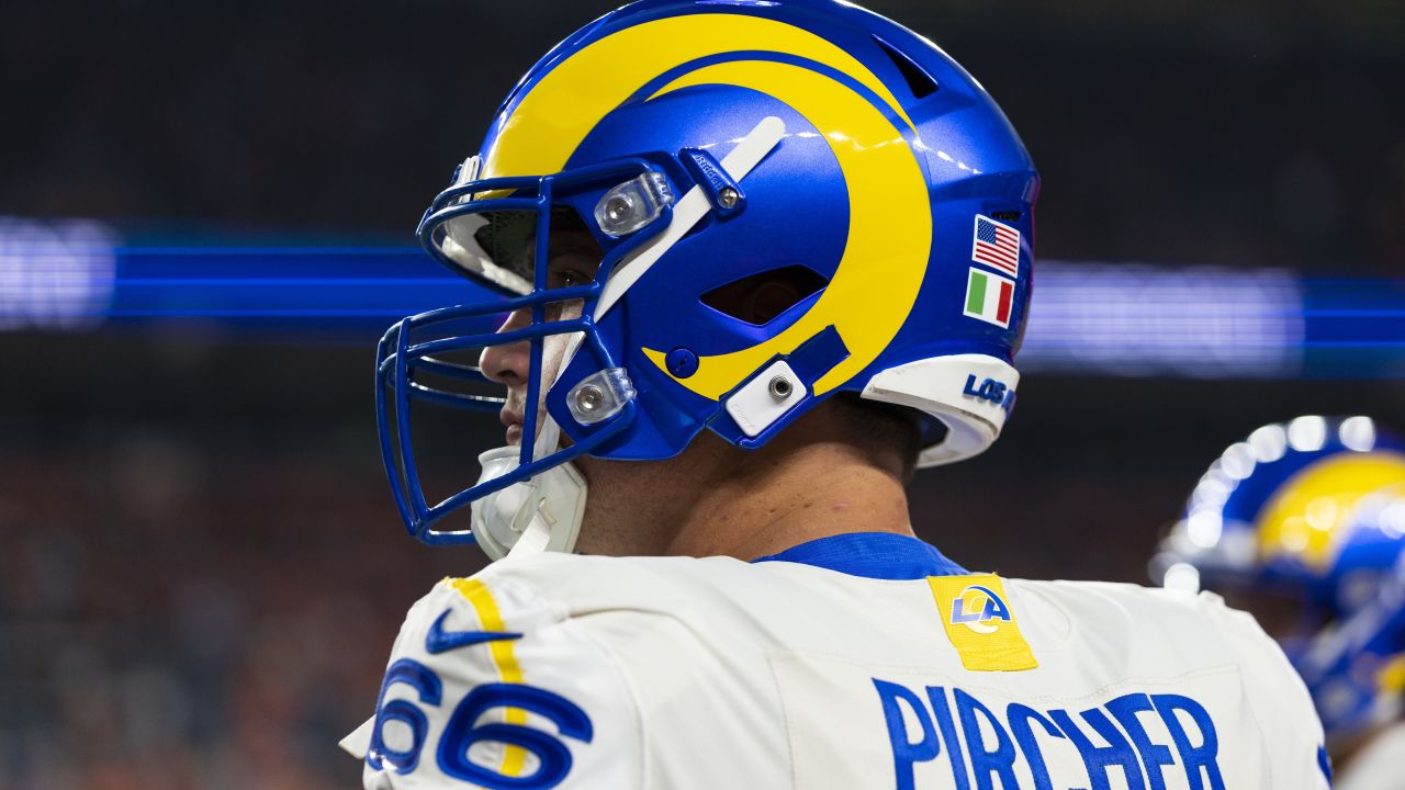 Los Angeles Rams offensive tackle Max Pircher (66) and