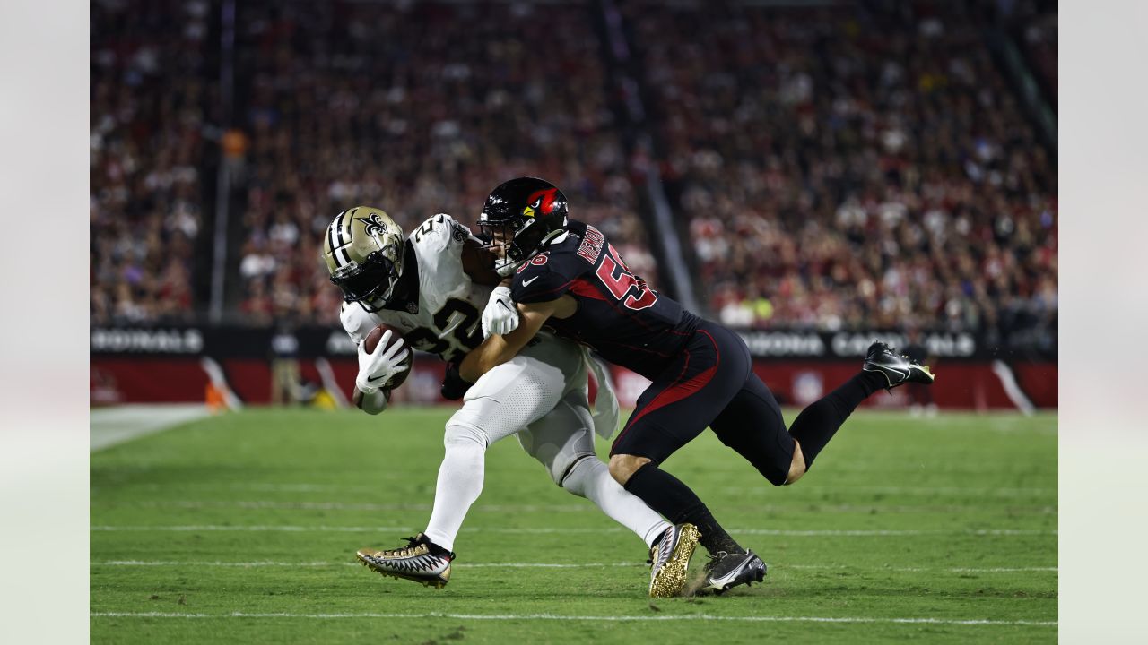 New Orleans Saints running back Mark Ingram (28) runs the ball during the  NFL football pre-season game between the San Francisco 49ers and the New  Orleans Saints in New Orleans, Louisiana. The