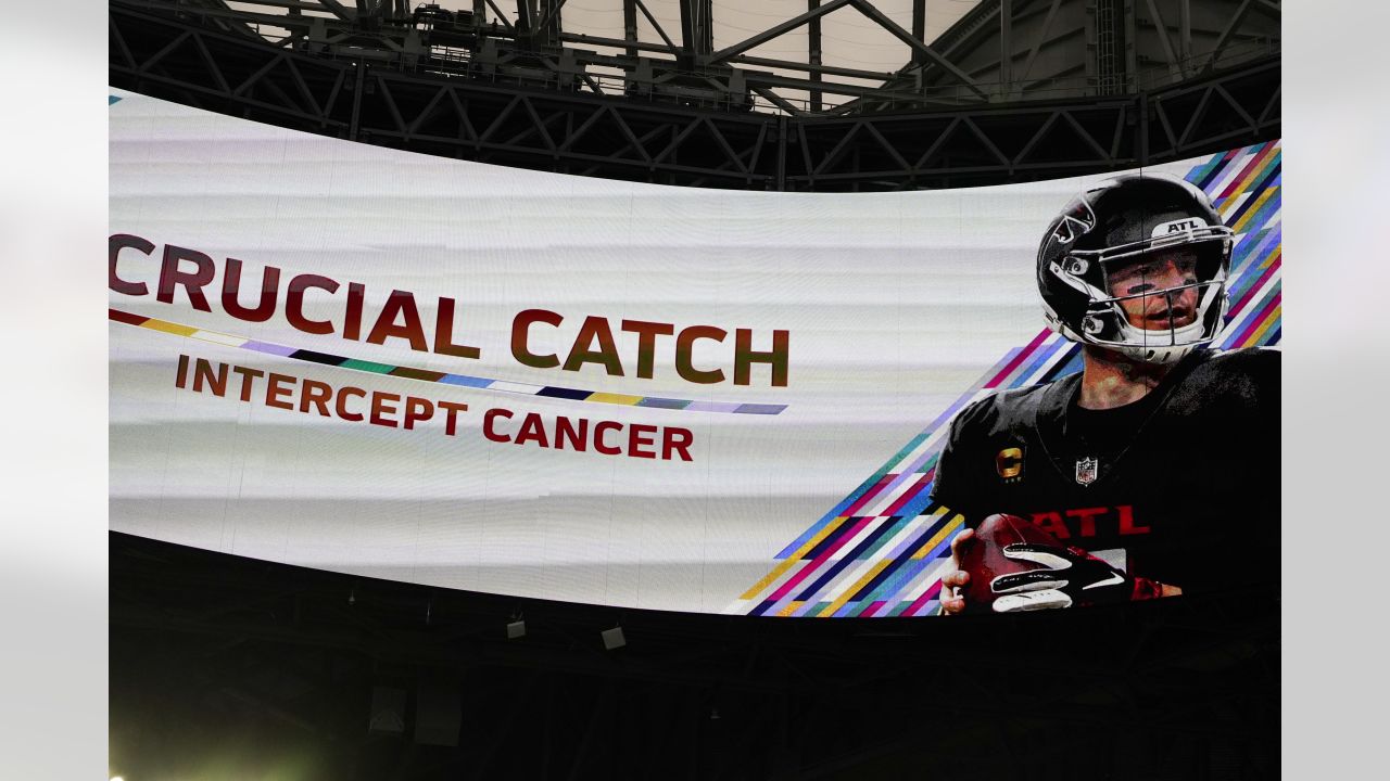 NFL Crucial Catch signage on display before an NFL football game