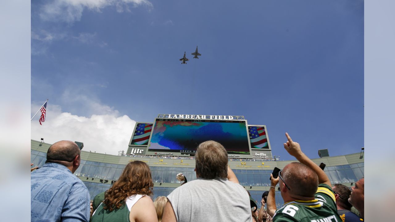 Military flyover prior to the Green Bay Packers Dallas Cowboys NFL