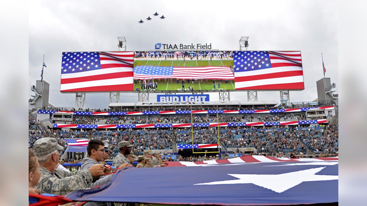 Turtles' stadium flyover helps kick off Jaguars game > Air Force