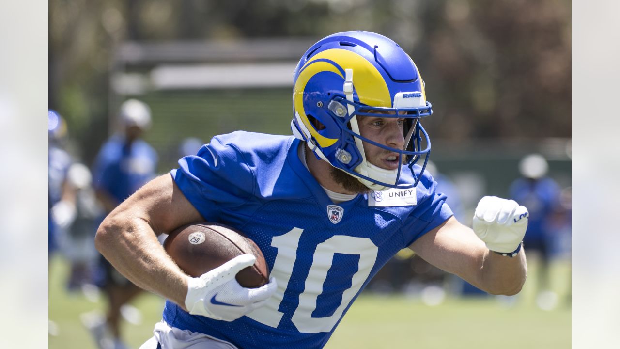 Cooper Kupp Los Angeles Rams Autographed 8 x 10 Blue Jersey Running vs. Giants Photograph