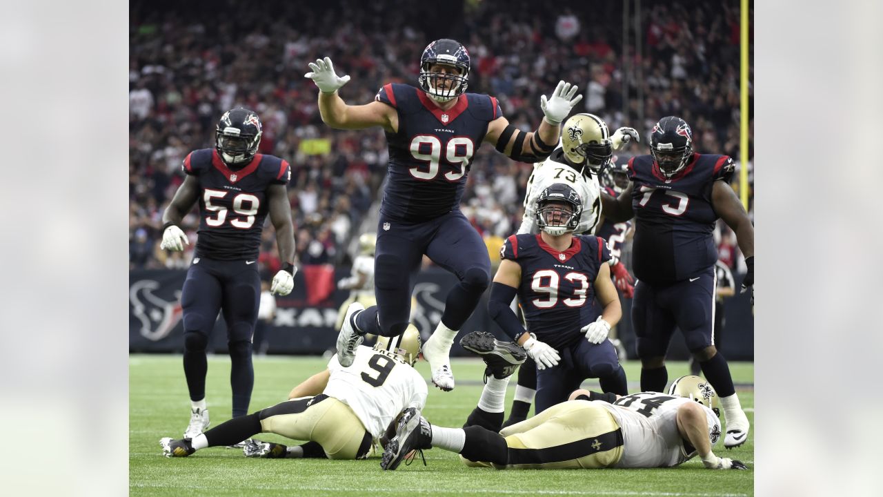 Houston Texans defensive end J.J. Watt (99) before an NFL football game  against the Oakland Raiders Sunday, Oct. 27, 2019, in Houston. (AP  Photo/Michael Wyke Stock Photo - Alamy