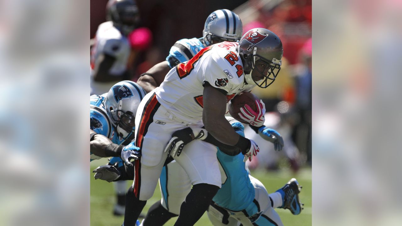 Carolina Panthers cornerback Chris Gamble (20) watches the last of