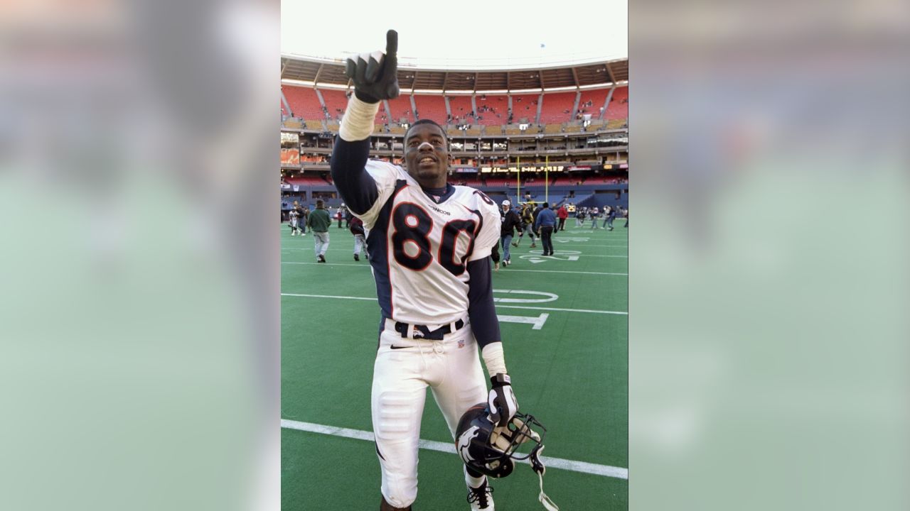 Rod Smith of the Denver Broncos walks on the field during the AFC