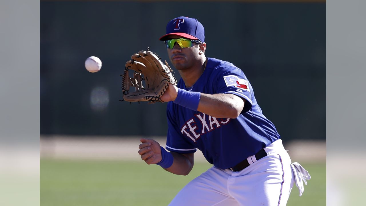 Russell Wilson at Texas Rangers Spring Training