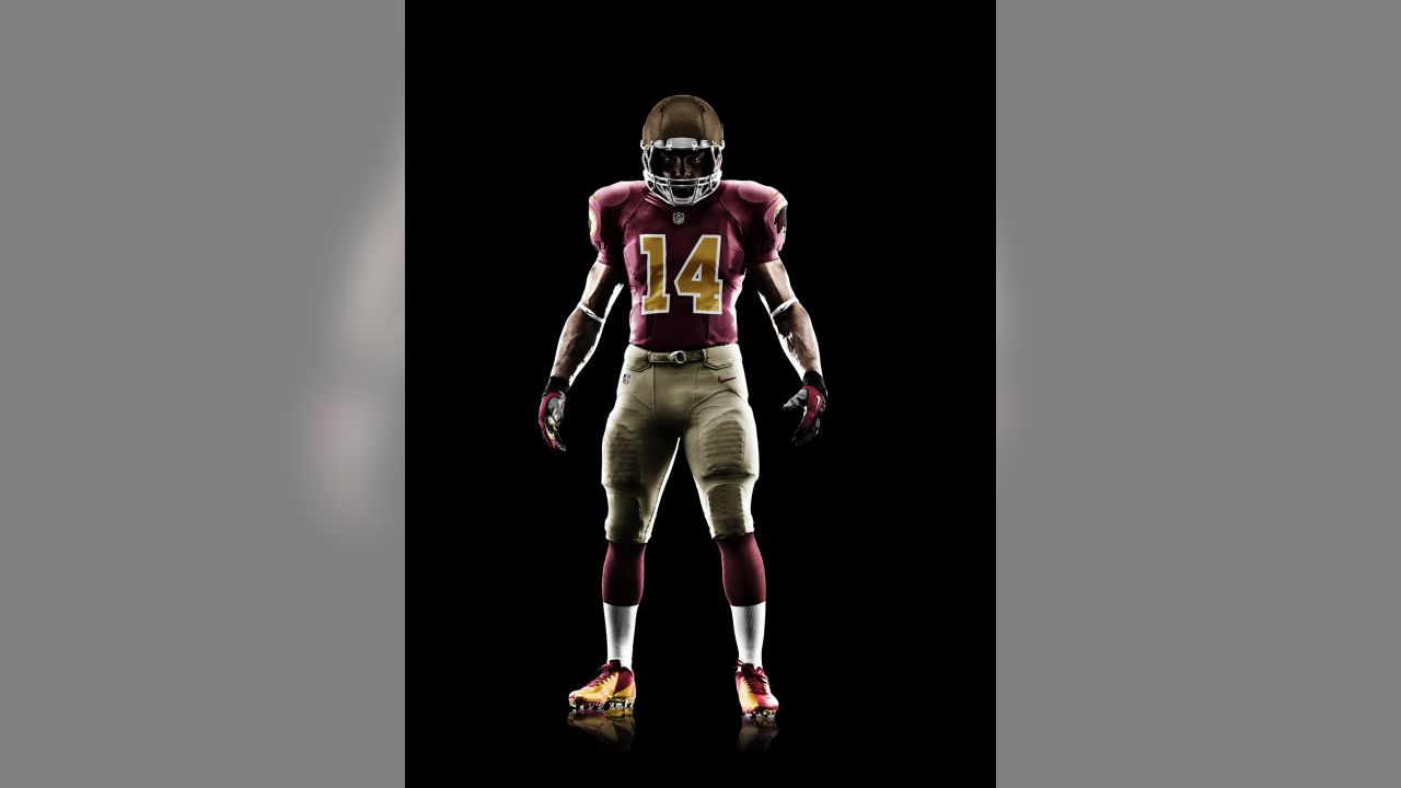 Custom redskins 2024 throwback jersey