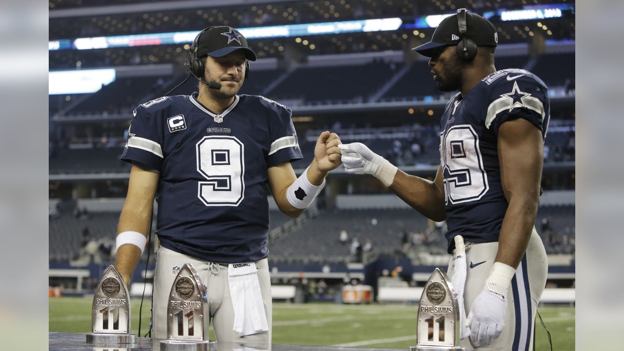 Tony Romo Signed Pro-Edition Blue Thanksgiving Football Jersey (JSA) — RSA