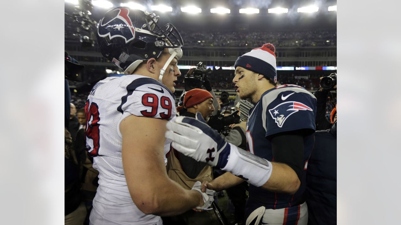 Houston Texans - Houston Texans defensive end J.J. Watt shows his Salute to  Service gloves as he warms up before the Week 9 win over Buffalo.