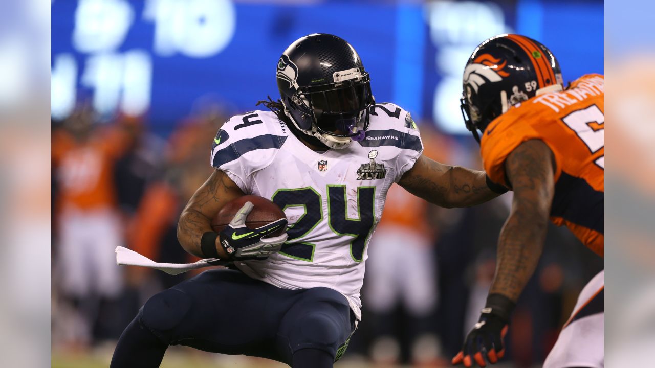 Denver Broncos cornerback Champ Bailey (24) in action against the Seattle  Seahawks at the Super Bowl XLVIII at MetLife Stadium in East Rutherford,  New Jersey on February 2, 2014. MetLife Stadium hosts