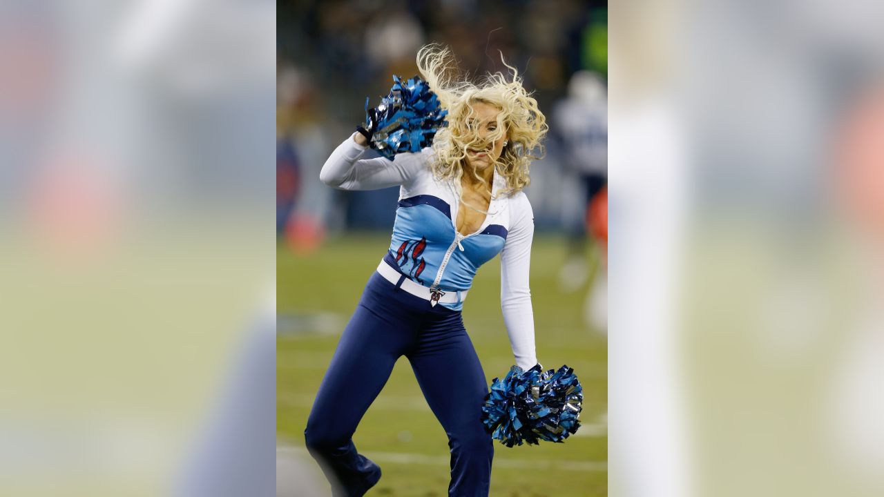 Tennessee Titans cheerleaders perform in the first half of a preseason NFL  football game between the Titans and the Tampa Bay Buccaneers Sunday, Aug.  19, 2018, in Nashville, Tenn. (AP Photo/Mark Zaleski