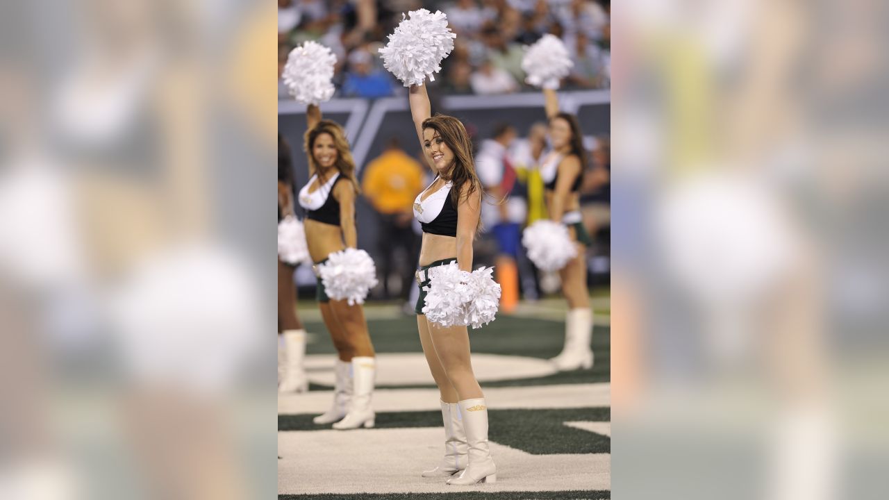 A Carolina Panthers cheerleader during the preseason NFL football