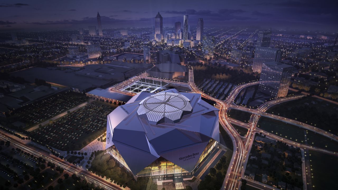 A Bird's-Eye View Of Mercedes-Benz Stadium, Atlanta's Epic NFL Wonderplex