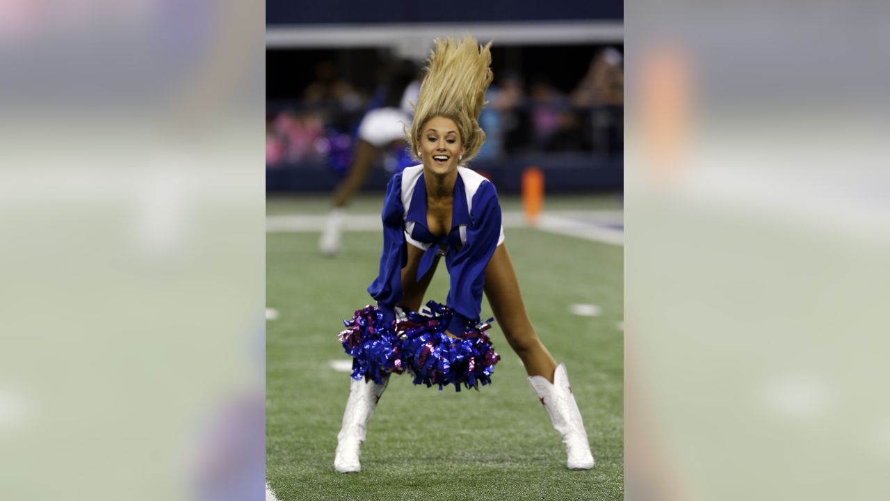 The Denver Broncos cheerleaders wear green to celebrate the NFL's