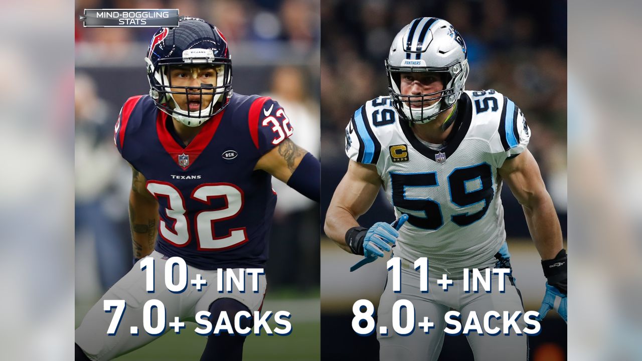 Which players who have had 10+ sacks in a season and have been