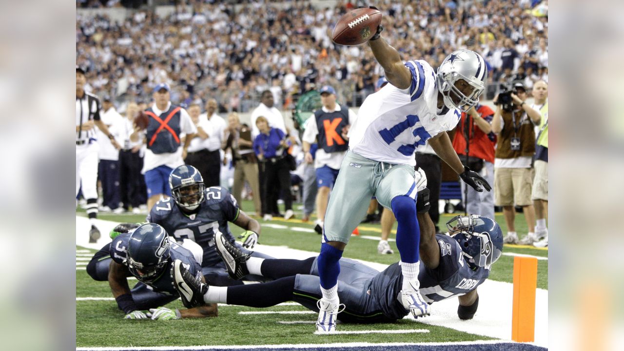 Cornerback Jordan Babineaux of the Seattle Seahawks looks on against