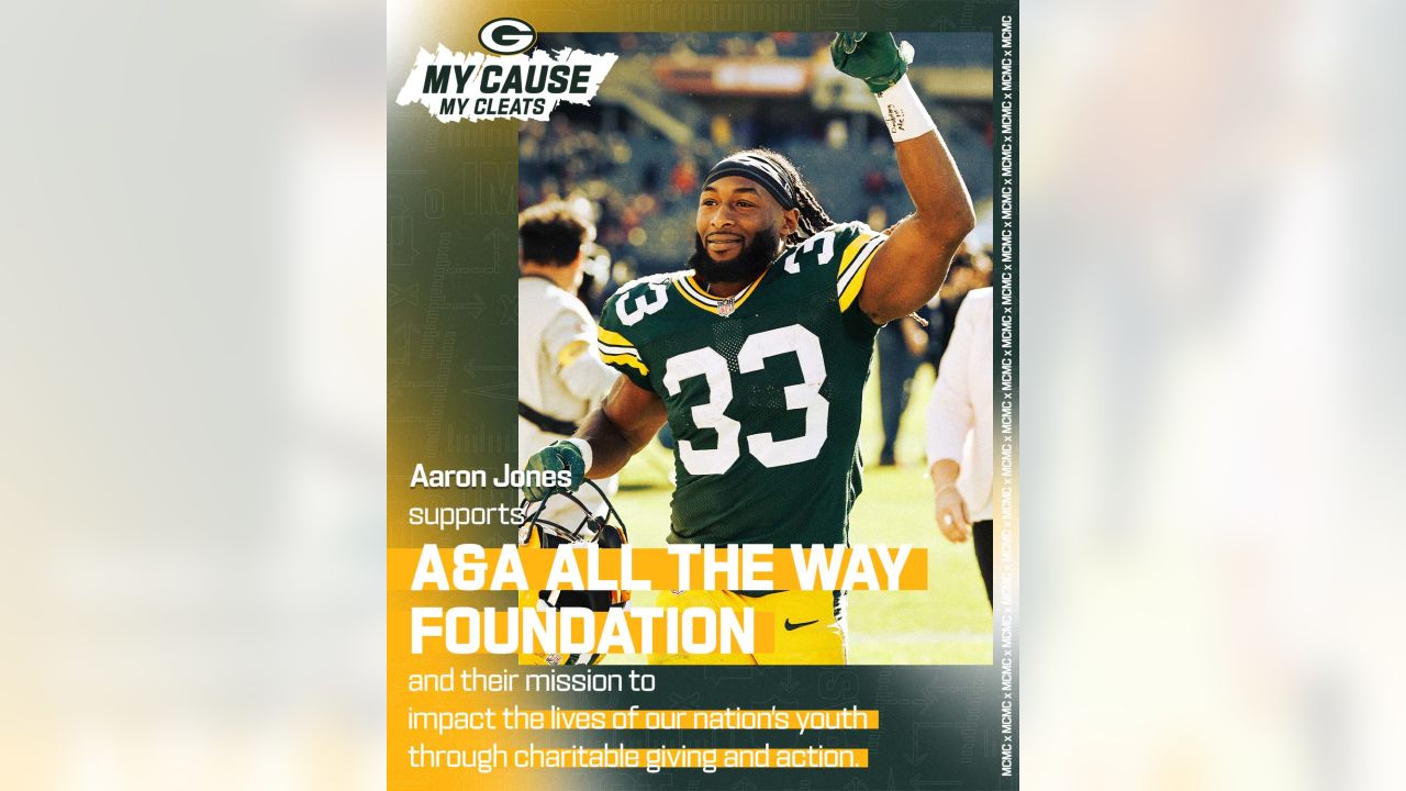 Packers Star Aaron Jones Uses Cleats to Help Fight Childhood Cancer