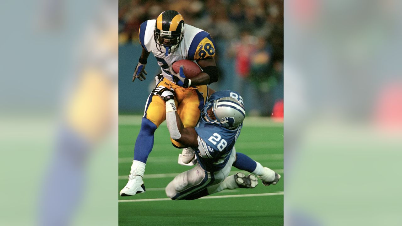 Marshall Faulk #28 Carries The Ball Poster for Sale by SwimToday