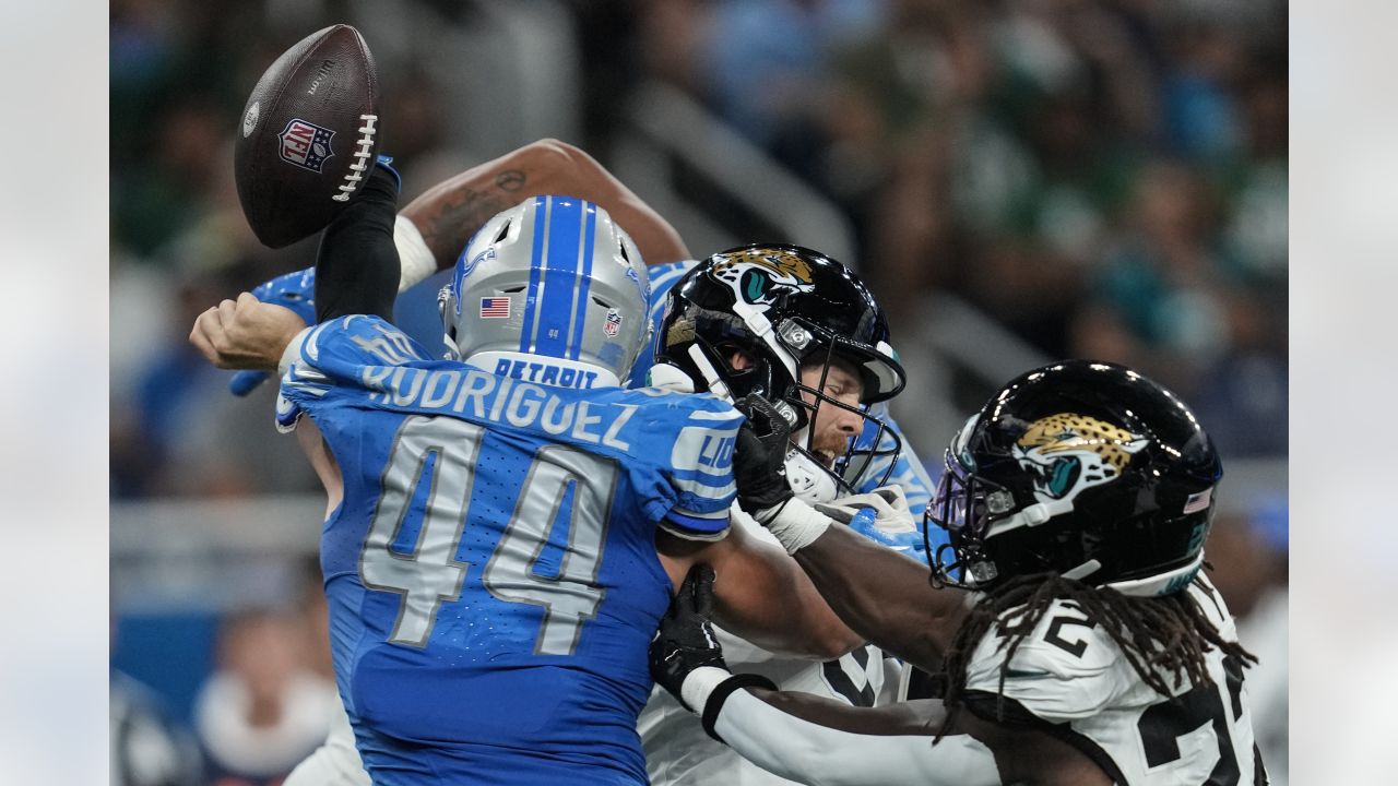 Detroit Lions linebacker Malcolm Rodriguez (44) during an NFL