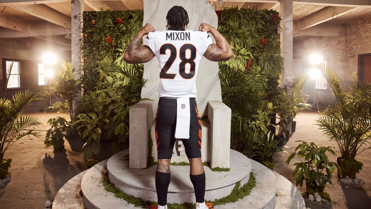 Cincinnati Bengals new NFL football uniforms are unveiled at Paul Brown  Stadium in Cincinnati, Monday, April 19, 2021. (AP Photo/Aaron Doster Stock  Photo - Alamy