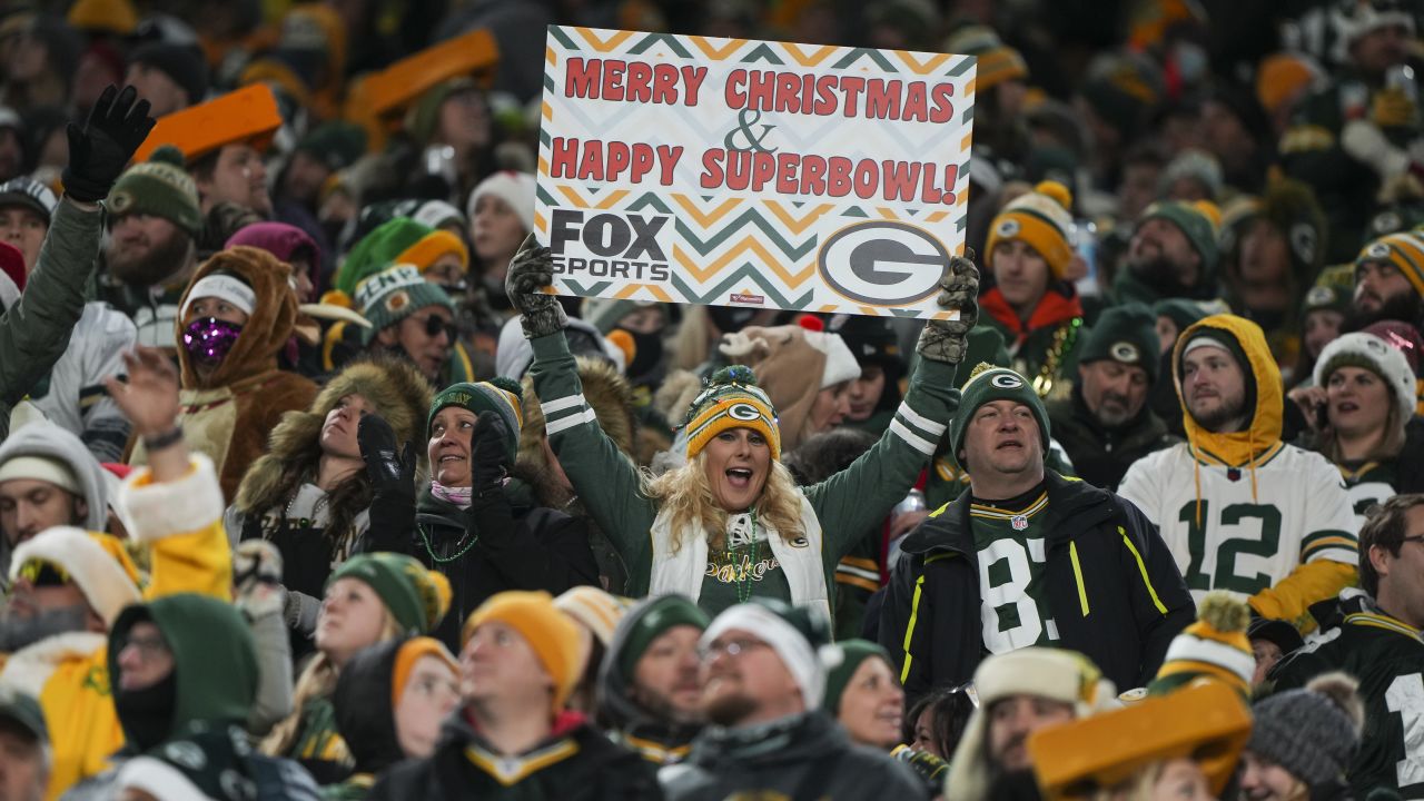 Packers fans celebrate Christmas at Lambeau Field