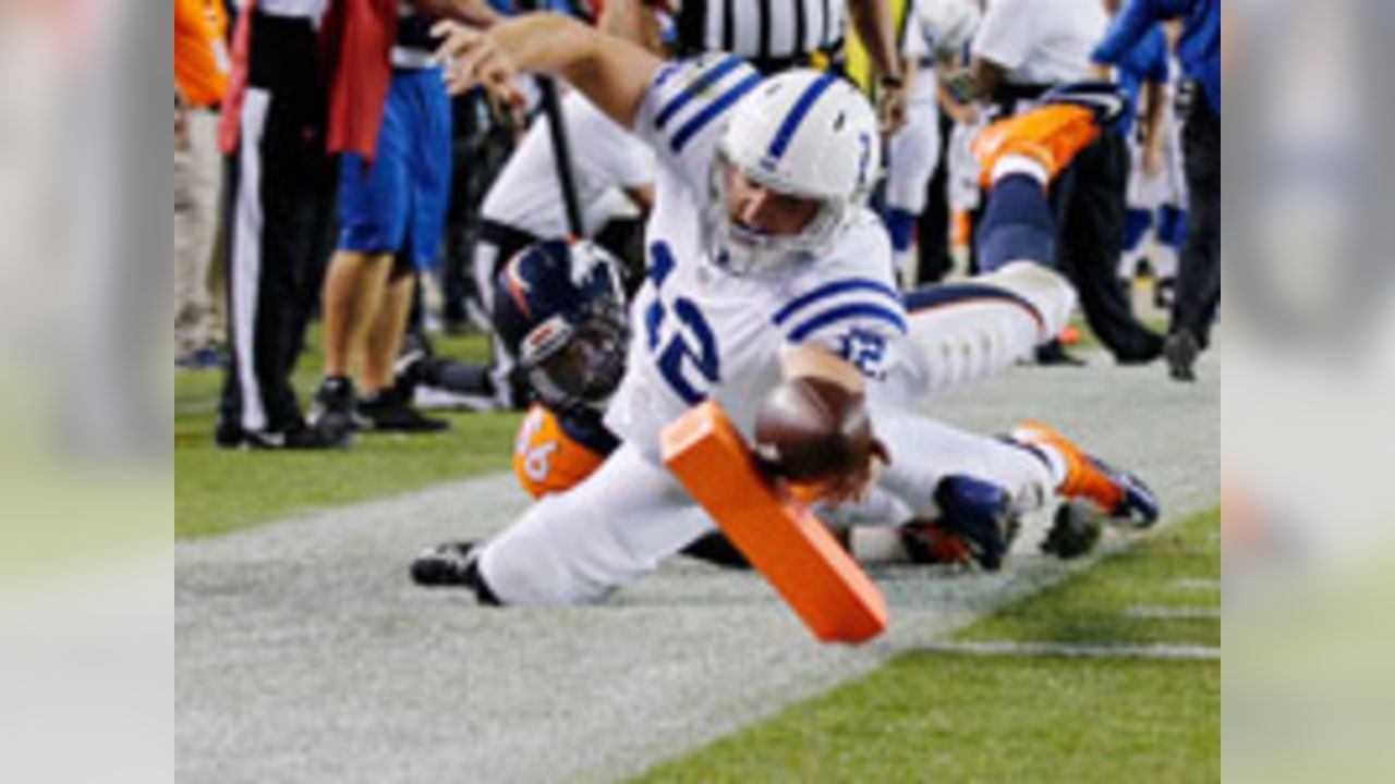 Denver Broncos free safety Rahim Moore (26) intercepts a ball