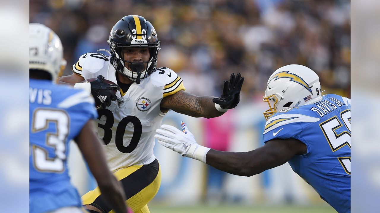 Pittsburgh Steelers outside linebacker T.J. Watt, left, and Los Angeles  Chargers fullback Derek Watt greet each other after an NFL football game,  Sunday, Oct. 13, 2019, in Carson, Calif. (AP Photo/Kyusung Gong