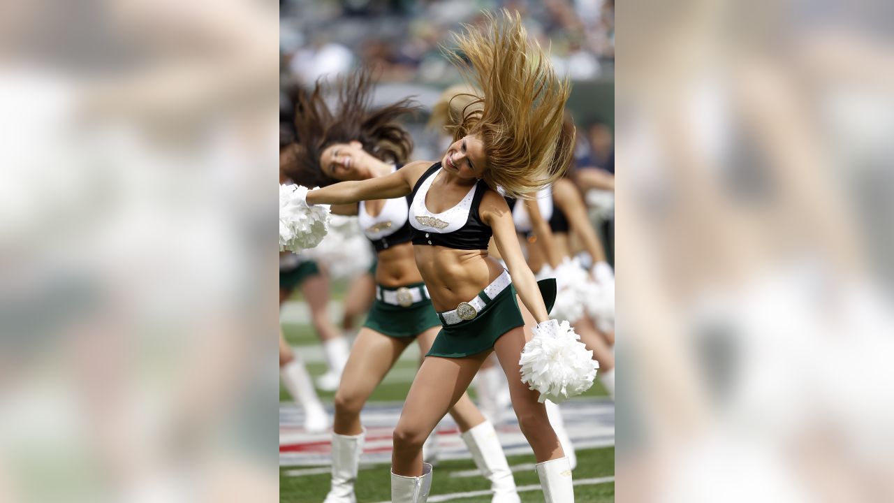 Broncos cheerleaders perform Sunday, Sept. 18, 2016, during the