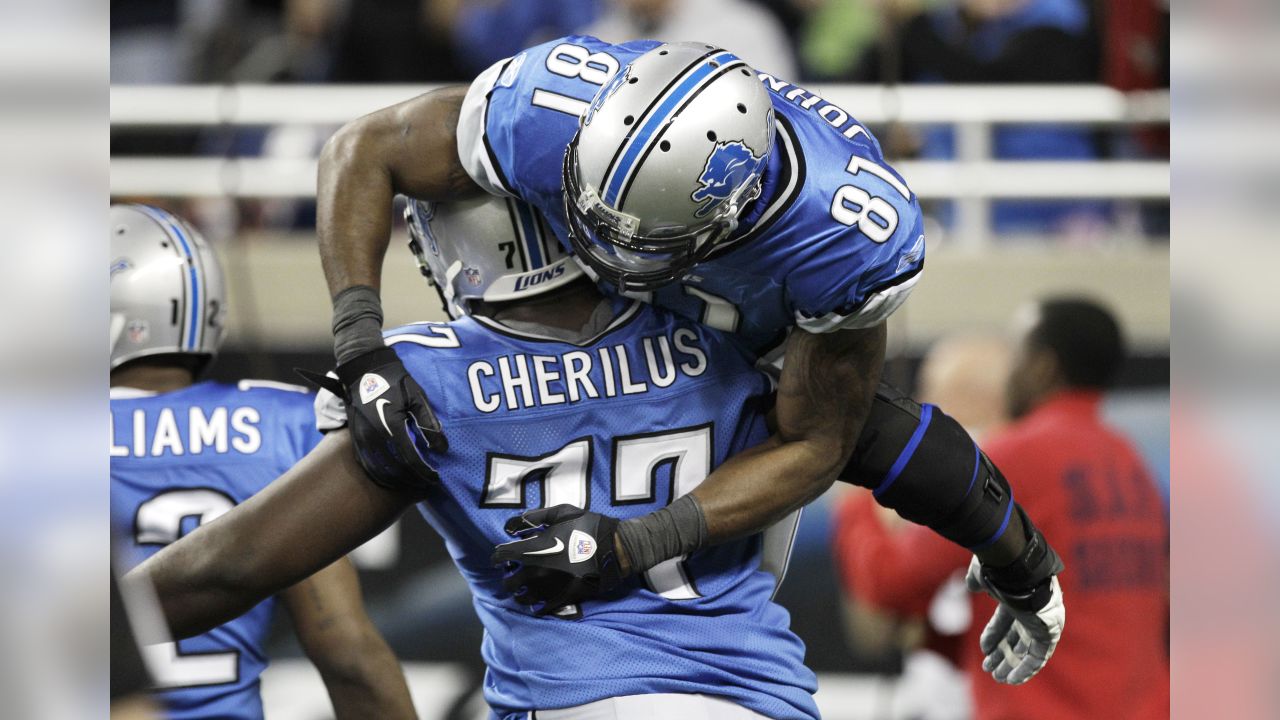 A Detroit Lions fan wears a bag during the fourth quarter of an NFL  football game against the Chicago Bears at Ford Field in Detroit, Sunday,  Dec. 5, 2010. (AP Photo/Carlos Osorio