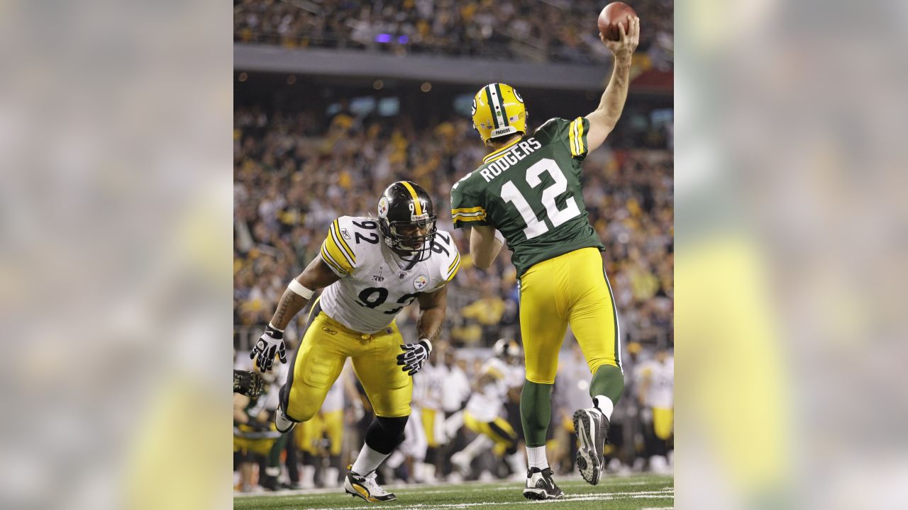 Green Bay Packers safety Nick Collins (36) celebrates at the end of Super  Bowl XLV where the Green Bay Packers beat the Pittsburgh Steelers 31-25 at  Cowboys Stadium in Arlington, Texas, Sunday