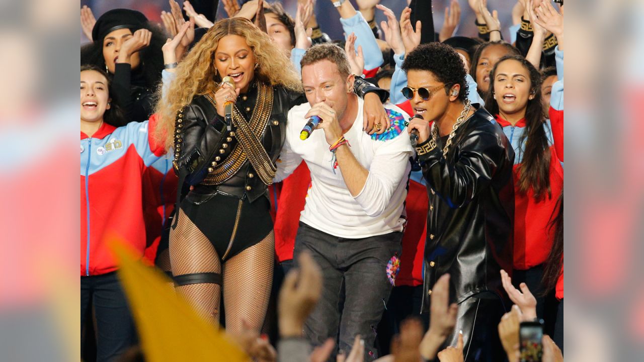 Coldplay, Beyoncé, Bruno Mars combine for Super Bowl halftime