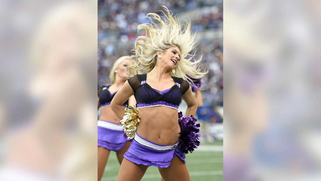 Baltimore Ravens cheerleaders are seen before an NFL football game