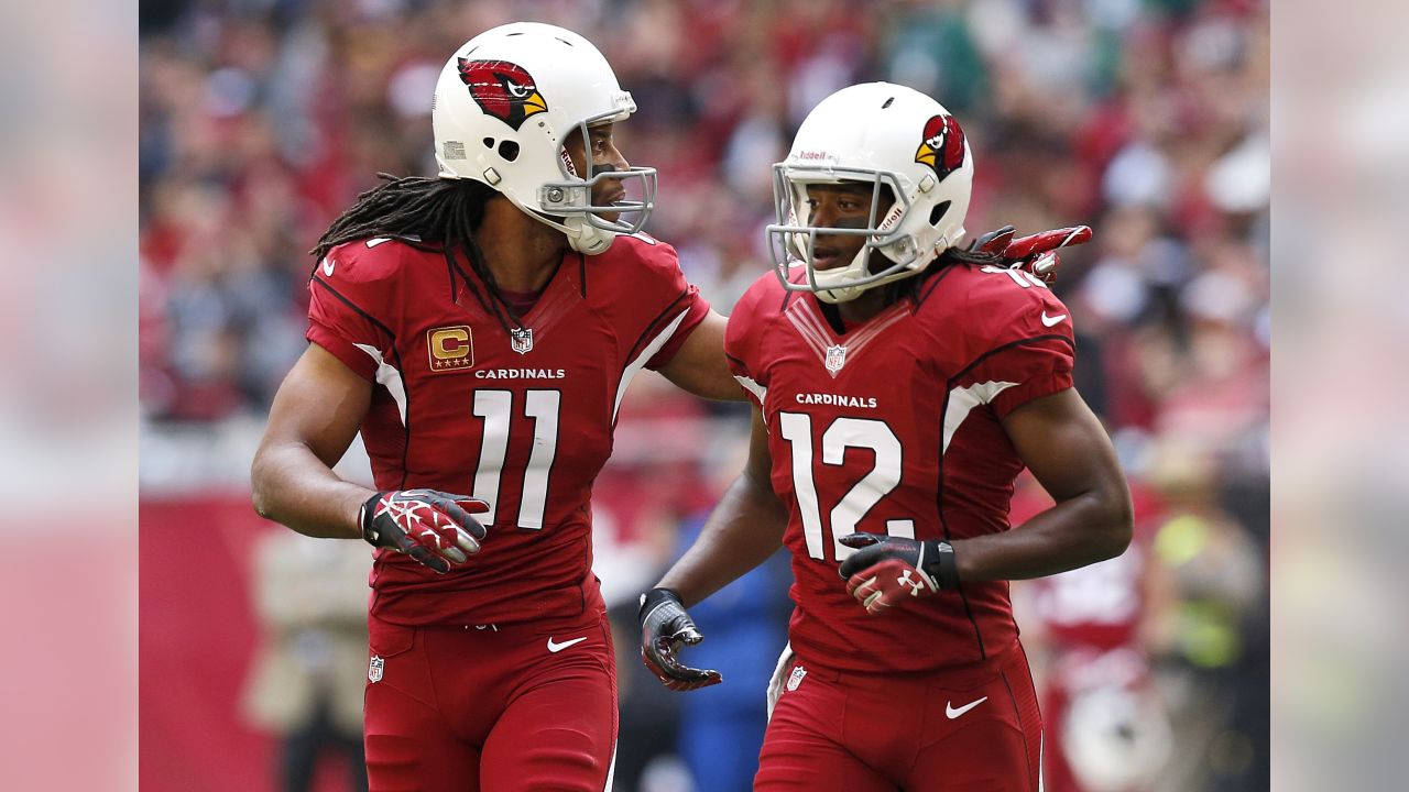 Arizona Cardinals wide receiver Larry Fitzgerald (11) takes the field prior  to an NFL preseason football