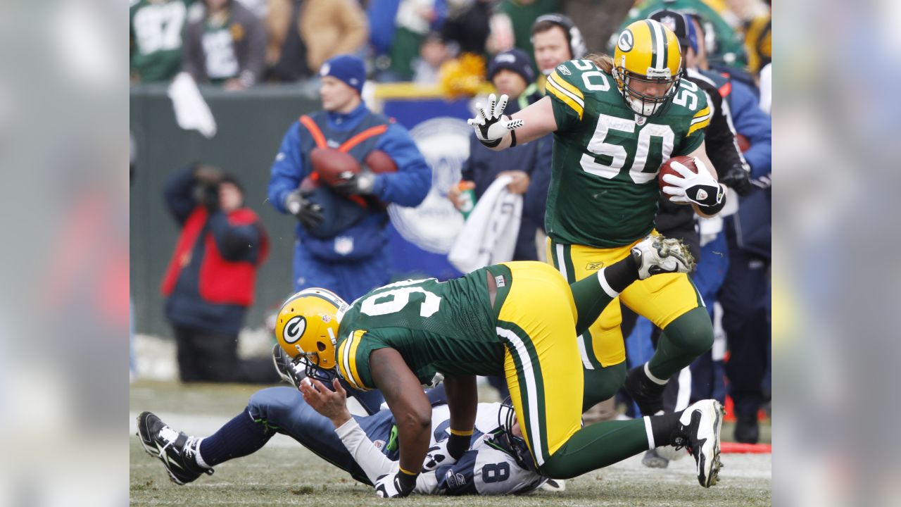 Former Packers players Jarrett Bush, Nick Barnett, Brandon Jackson