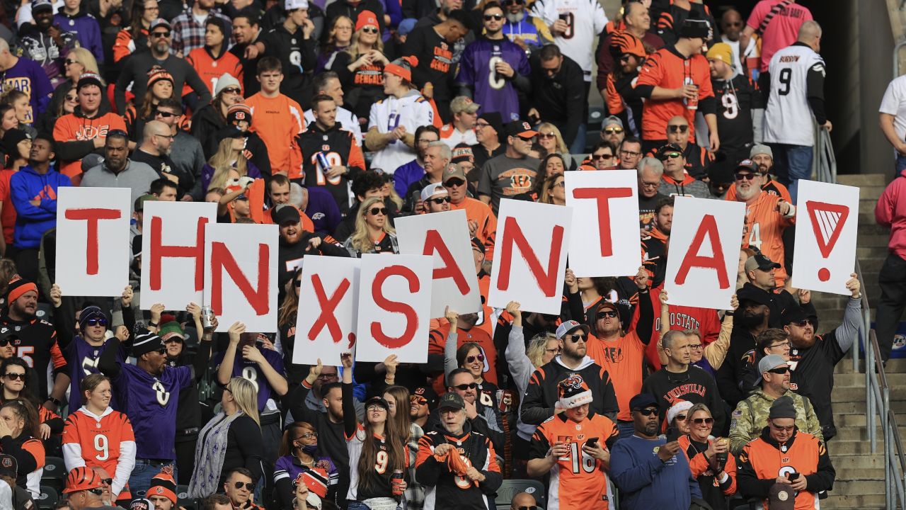 NFL fans celebrate the holidays