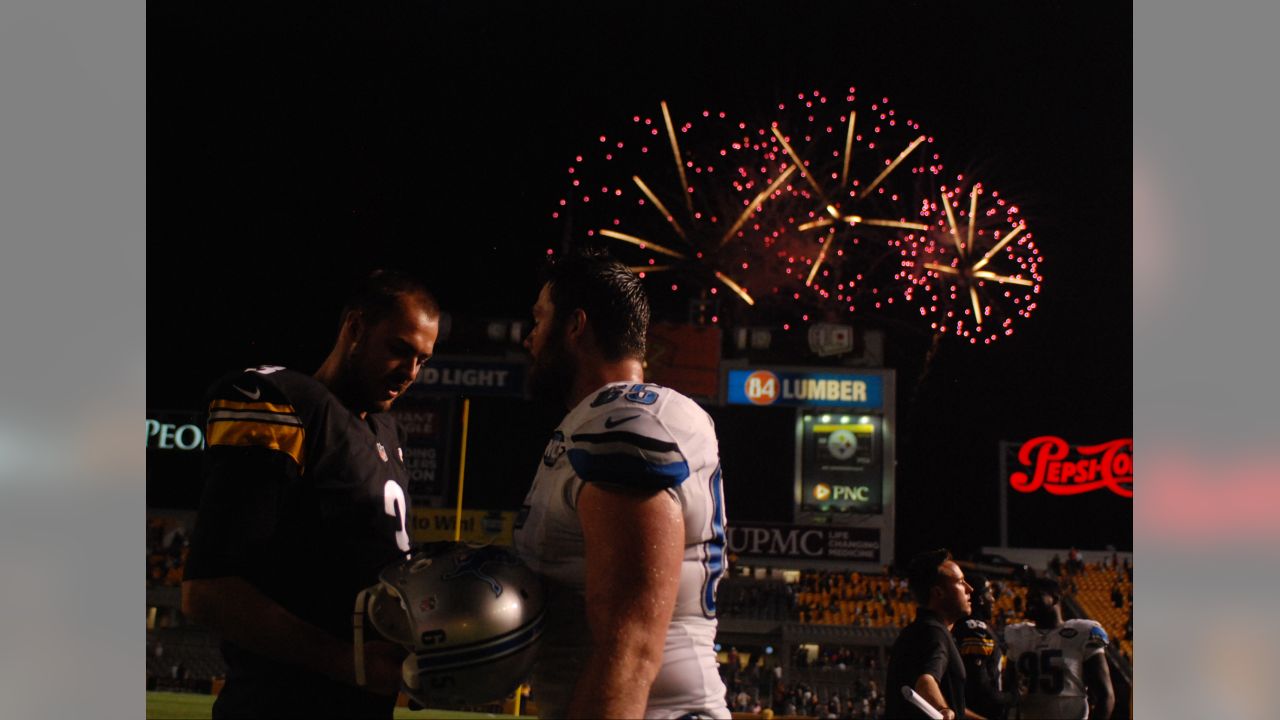 Seattle Seahawks - Fireworks explode at the end of the national