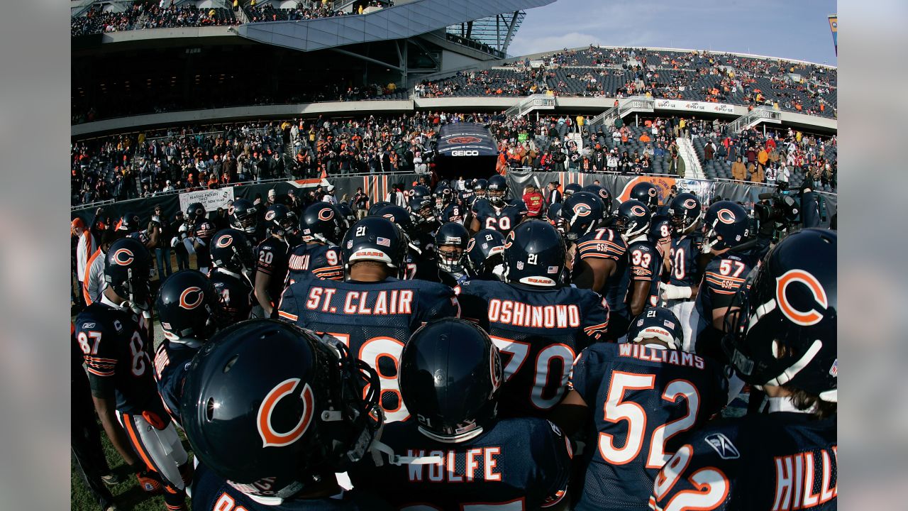 Chicago Bears wide receiver Bernard Berrian celebrates after