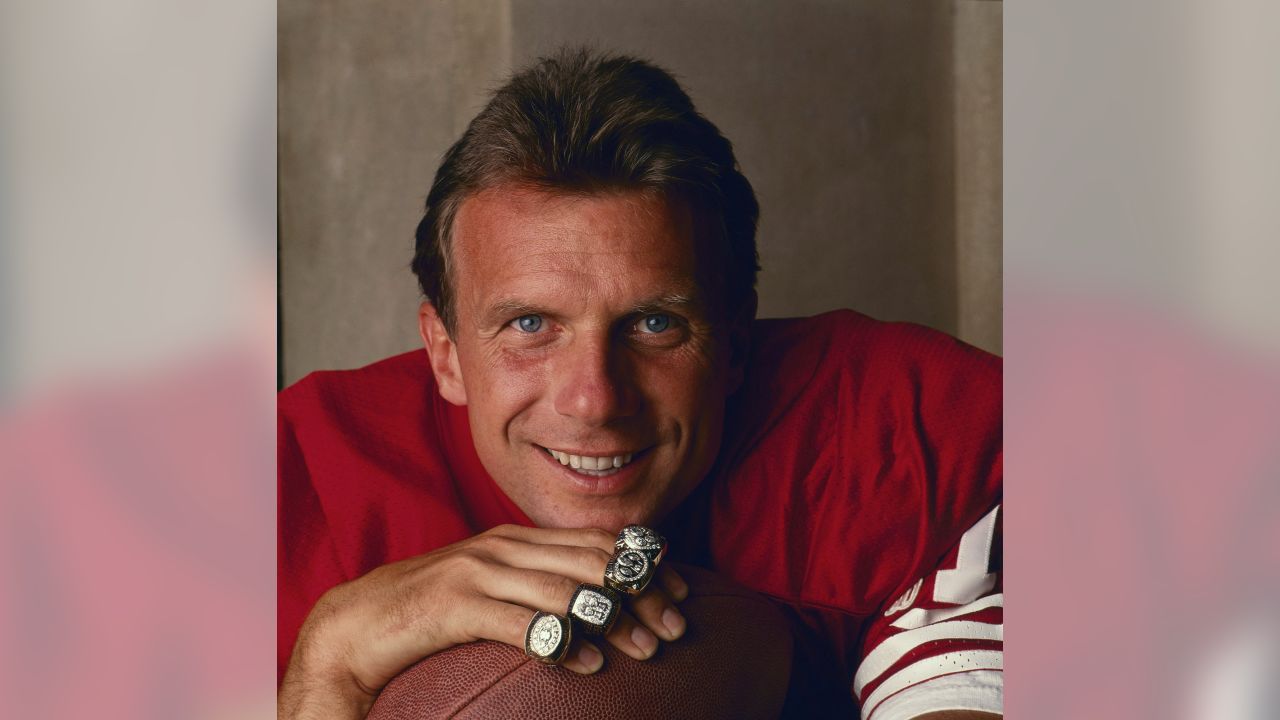 30x40 Autographed Joe Montana Photo - Rings