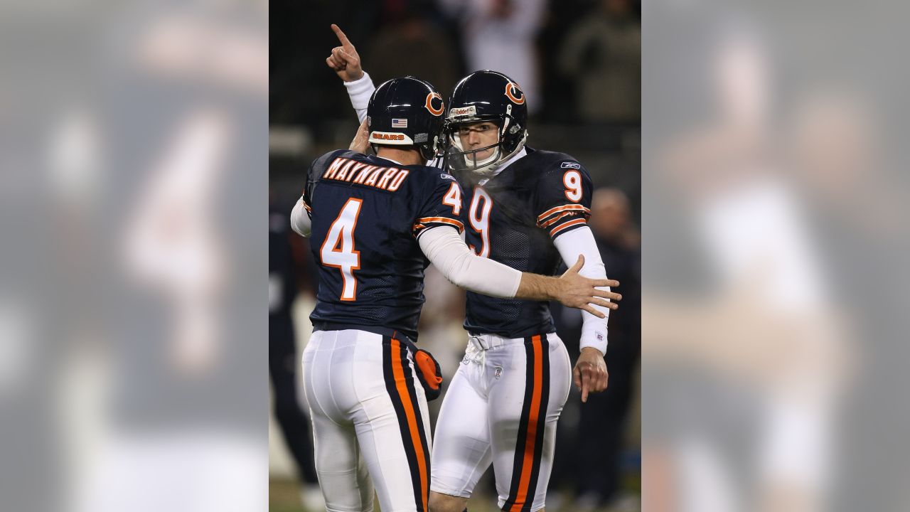 Punter Brad Maynard of the Chicago Bears looks on from the sideline