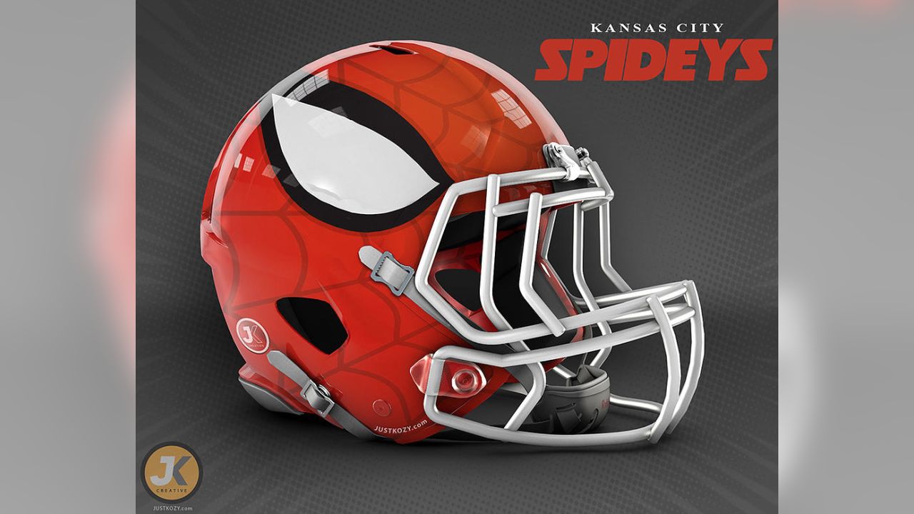 Marvel themed NFL Helmets