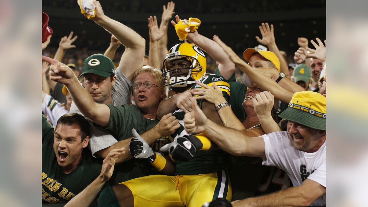 Cole Brennan of Manitowoc wears an old Brett Favre jersey with