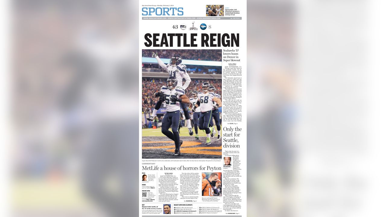 Super Bowl 2014 live: Seattle lowers the boom on Denver, 43-8 - Los Angeles  Times