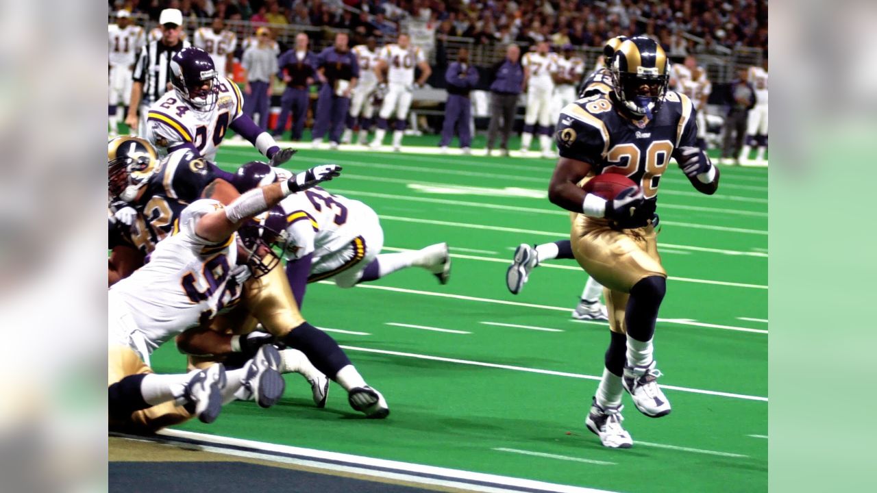 Marshall Faulk #28 Carries The Ball Poster for Sale by SwimToday