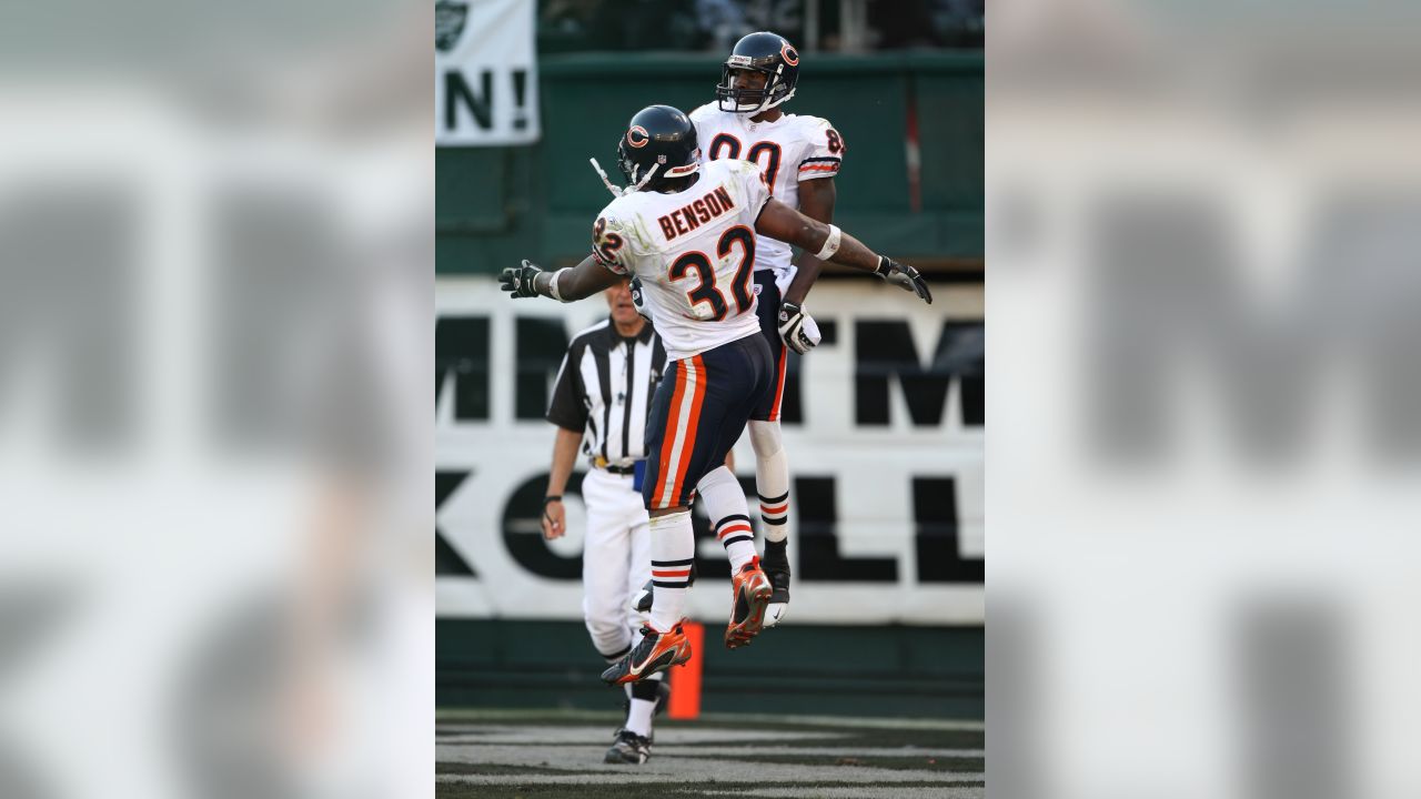 Wide receiver Bernard Berrian of the Chicago Bears runs for yards