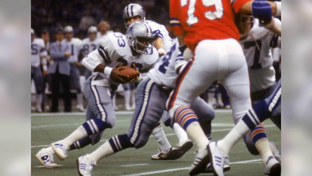 Tony Dorsett gained almost 1500 yards and scored 11 TDs against the Big Red  in his career (17 games) including this remarkable run at Busch in 1980., By St. Louis Football Cardinals