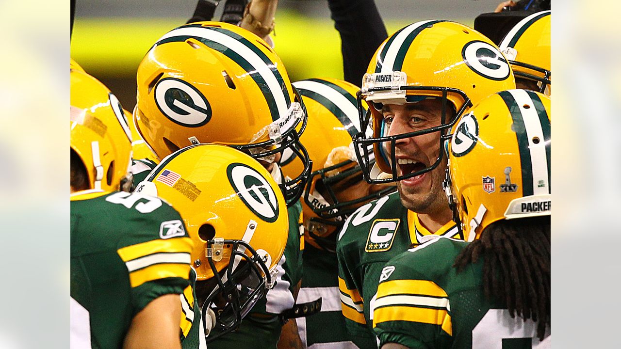 Green Bay Packers quarterback Aaron Rodgers participates in Media Day for  Super Bowl XLV in Arlington, Texas on February 1, 2011. The Pittsburgh  Steelers will take on the Green Bay Packers on