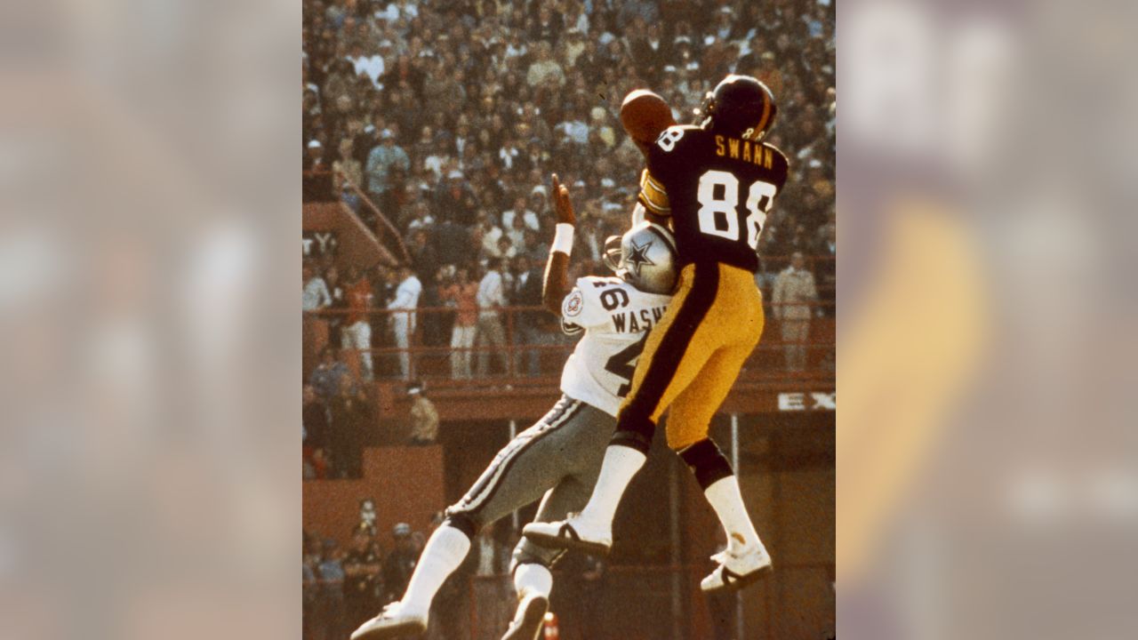 Jack Lambert of the Pittsburgh Steelers makes a tackle circa 1970s