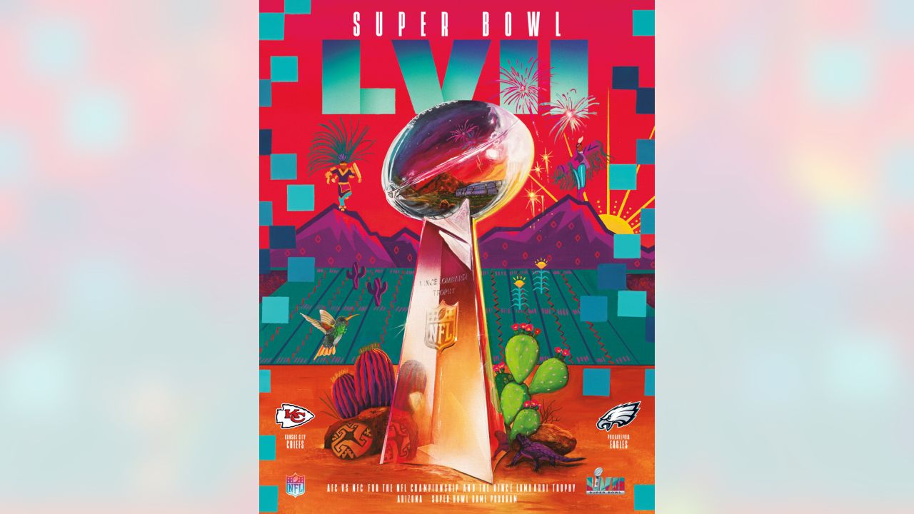 Super Bowl XXV Poster 25 Years of Super Bowl Tickets 22" x 36"